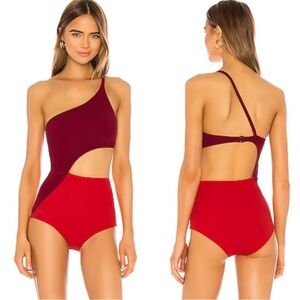 Flagpole Ali Cutout One Shoulder Swimsuit